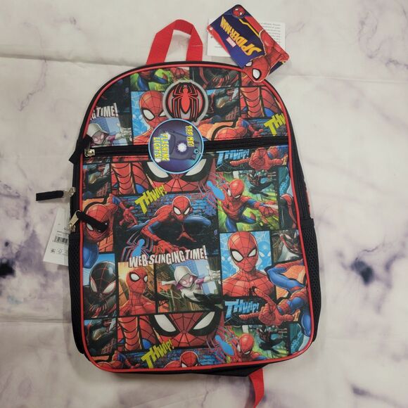 Marvel Spider-Man Light Up 16" Kids School Backpack - Picture 1 of 3